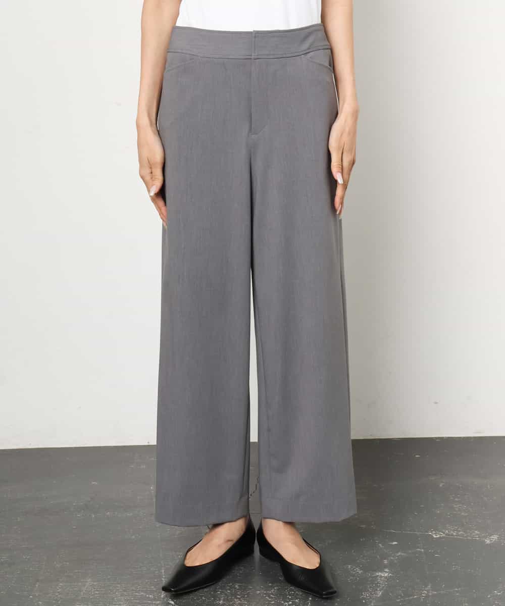 F6LAG04200 MICHEL KLEIN(小さいサイズ)(メゾン ドゥ サンク) 【小さいサイズ】[定番人気]ドライストレッチワイドパンツ グレー