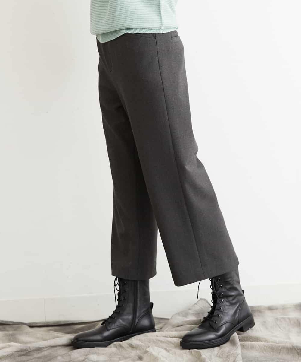 Michel Klein 小さいサイズ メゾン ドゥ サンク 機能性素材 洗える 裏起毛ワイドクロップドパンツ 小さいサイズ イトキンオンラインストア
