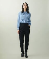 F6LAS19200 MICHEL KLEIN(小さいサイズ)(メゾン ドゥ サンク) [小さいサイズ]ストレッチテーパードパンツ（セットアップ対応） ブラック(94)