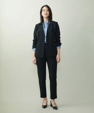 F6LAS19200 MICHEL KLEIN(小さいサイズ)(メゾン ドゥ サンク) [小さいサイズ]ストレッチテーパードパンツ（セットアップ対応） ブラック(94)