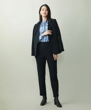 F6LAS19200 MICHEL KLEIN(小さいサイズ)(メゾン ドゥ サンク) [小さいサイズ]ストレッチテーパードパンツ（セットアップ対応） ブラック(94)