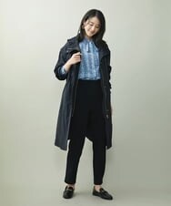 F6LAS19200 MICHEL KLEIN(小さいサイズ)(メゾン ドゥ サンク) [小さいサイズ]ストレッチテーパードパンツ（セットアップ対応） ブラック(94)