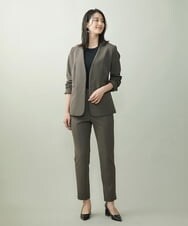 F6LAS19200 MICHEL KLEIN(小さいサイズ)(メゾン ドゥ サンク) [小さいサイズ]ストレッチテーパードパンツ（セットアップ対応） ブラック(94)