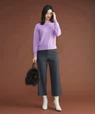 F6LAS35180 MICHEL KLEIN(小さいサイズ)(メゾン ドゥ サンク) [小さいサイズ]裏起毛ワイドクロップドパンツ（機能素材） グレー(92)