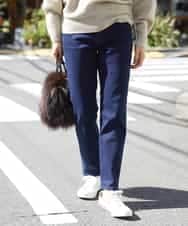 F6LAS43230 MICHEL KLEIN(小さいサイズ)(メゾン ドゥ サンク) [小さいサイズ]裏起毛ストレッチデニム（インディゴ） ネイビー(57)