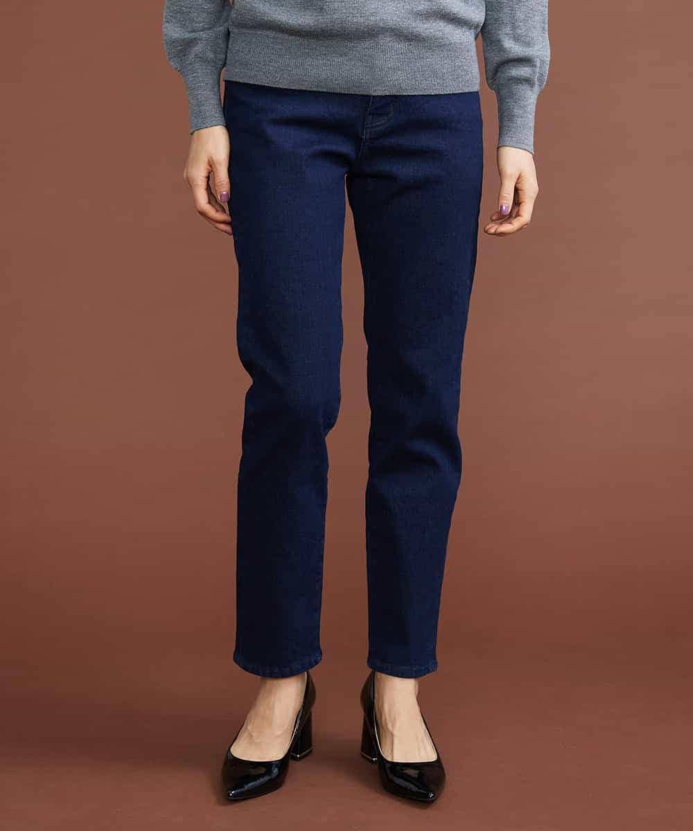 F6LAS43230 MICHEL KLEIN(小さいサイズ)(メゾン ドゥ サンク) [小さいサイズ]裏起毛ストレッチデニム（インディゴ） ネイビー(57)