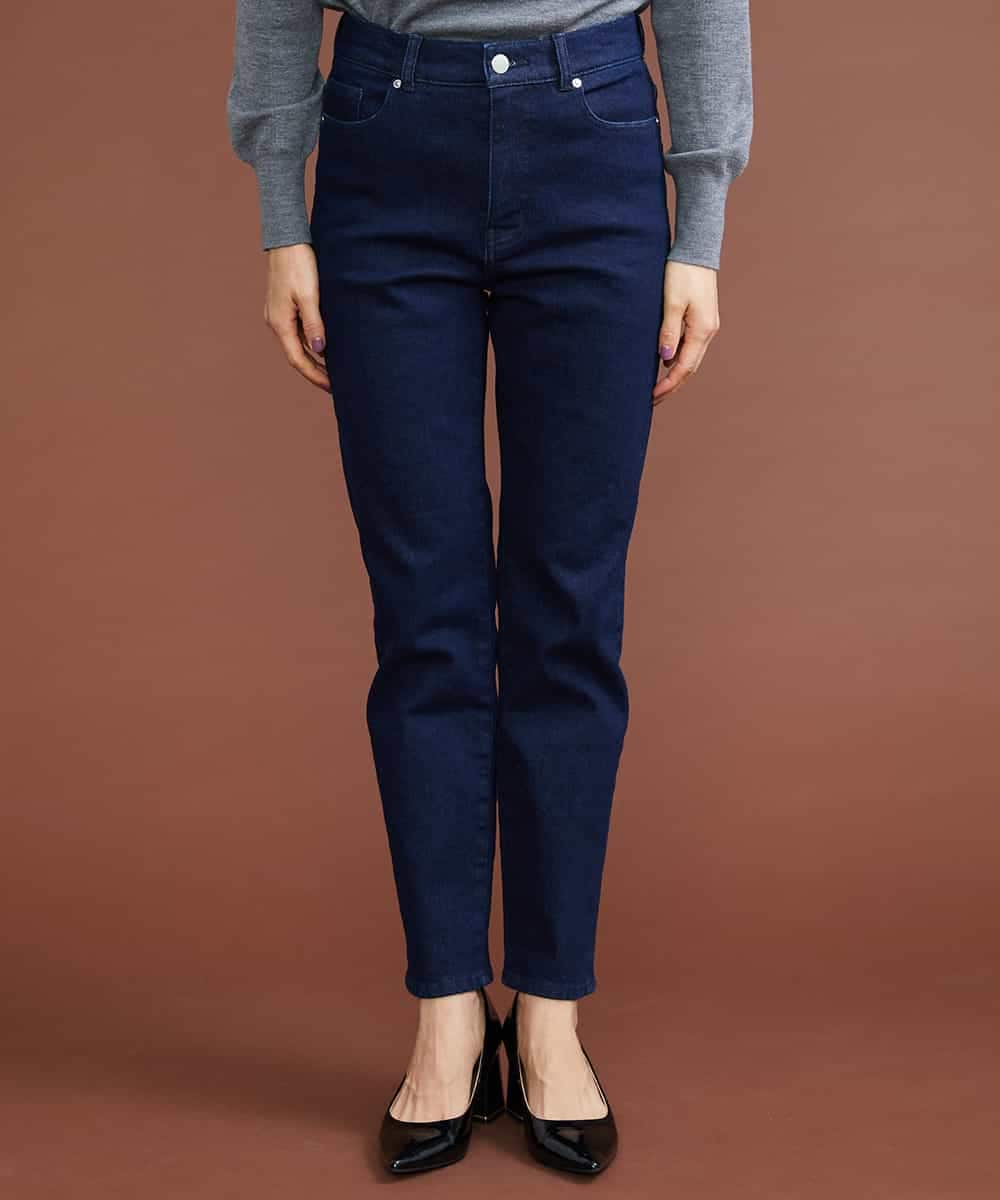 F6LAS43230 MICHEL KLEIN(小さいサイズ)(メゾン ドゥ サンク) [小さいサイズ]裏起毛ストレッチデニム（インディゴ） ネイビー(57)
