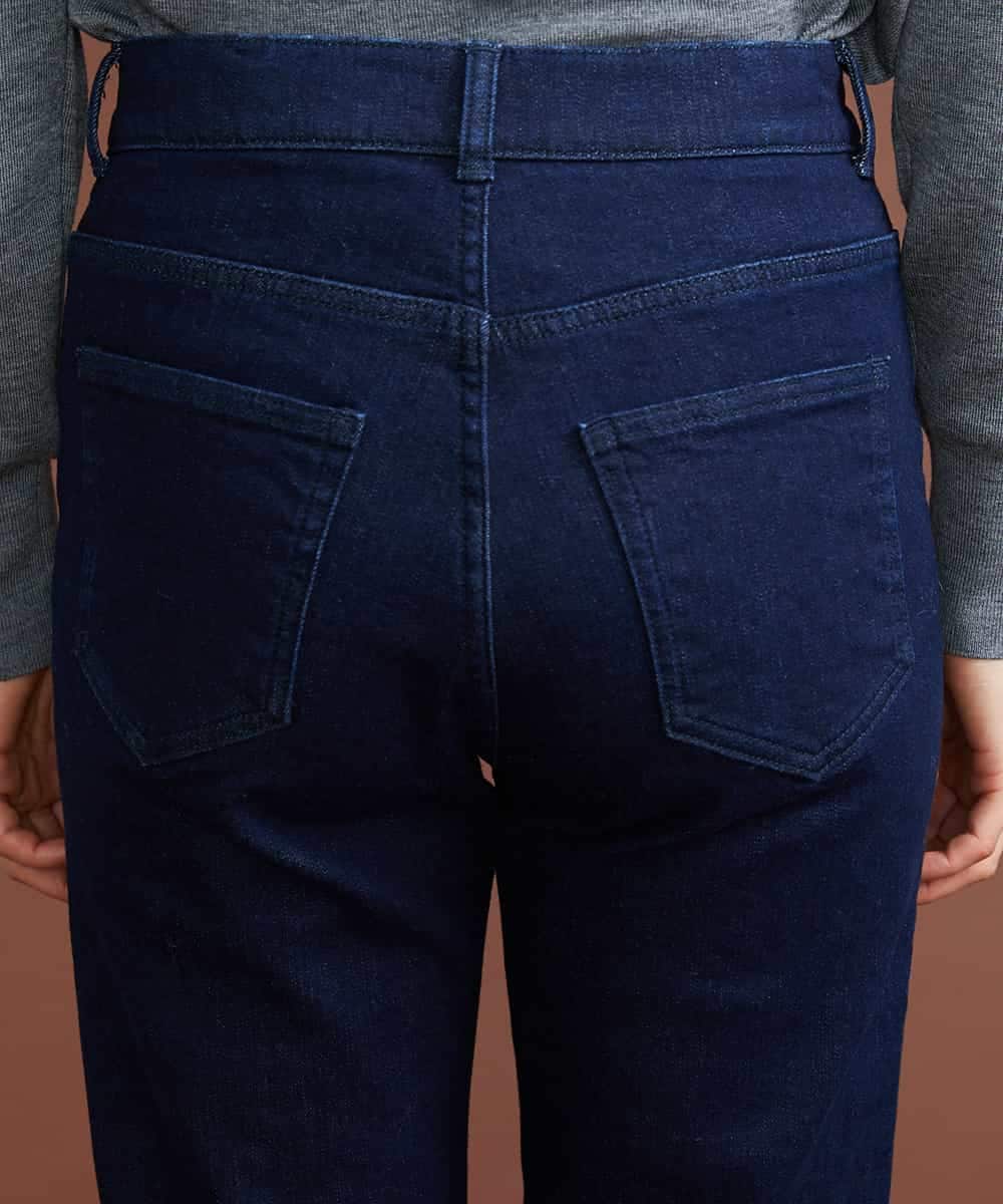 F6LAS43230 MICHEL KLEIN(小さいサイズ)(メゾン ドゥ サンク) [小さいサイズ]裏起毛ストレッチデニム（インディゴ） ネイビー(57)