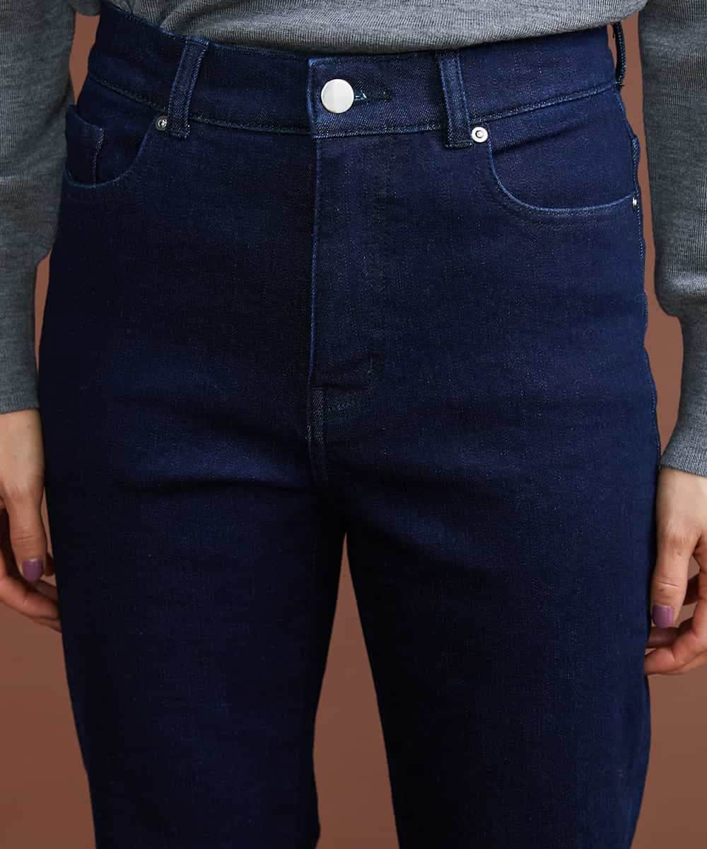 F6LAS43230 MICHEL KLEIN(小さいサイズ)(メゾン ドゥ サンク) [小さいサイズ]裏起毛ストレッチデニム（インディゴ） ネイビー(57)