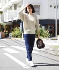 F6LAS43230 MICHEL KLEIN(小さいサイズ)(メゾン ドゥ サンク) [小さいサイズ]裏起毛ストレッチデニム（インディゴ） ネイビー(57)