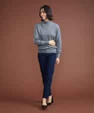 F6LAS43230 MICHEL KLEIN(小さいサイズ)(メゾン ドゥ サンク) [小さいサイズ]裏起毛ストレッチデニム（インディゴ） ネイビー(57)