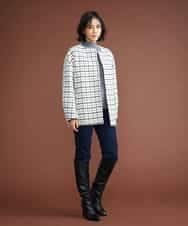 F6LAS43230 MICHEL KLEIN(小さいサイズ)(メゾン ドゥ サンク) [小さいサイズ]裏起毛ストレッチデニム（インディゴ） ネイビー(57)