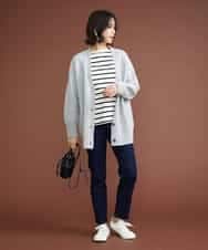 F6LAS43230 MICHEL KLEIN(小さいサイズ)(メゾン ドゥ サンク) [小さいサイズ]裏起毛ストレッチデニム（インディゴ） ネイビー(57)