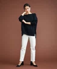 F6LAT43230 MICHEL KLEIN(小さいサイズ)(メゾン ドゥ サンク) [小さいサイズ]裏起毛ストレッチデニム（ホワイト） ホワイト(90)