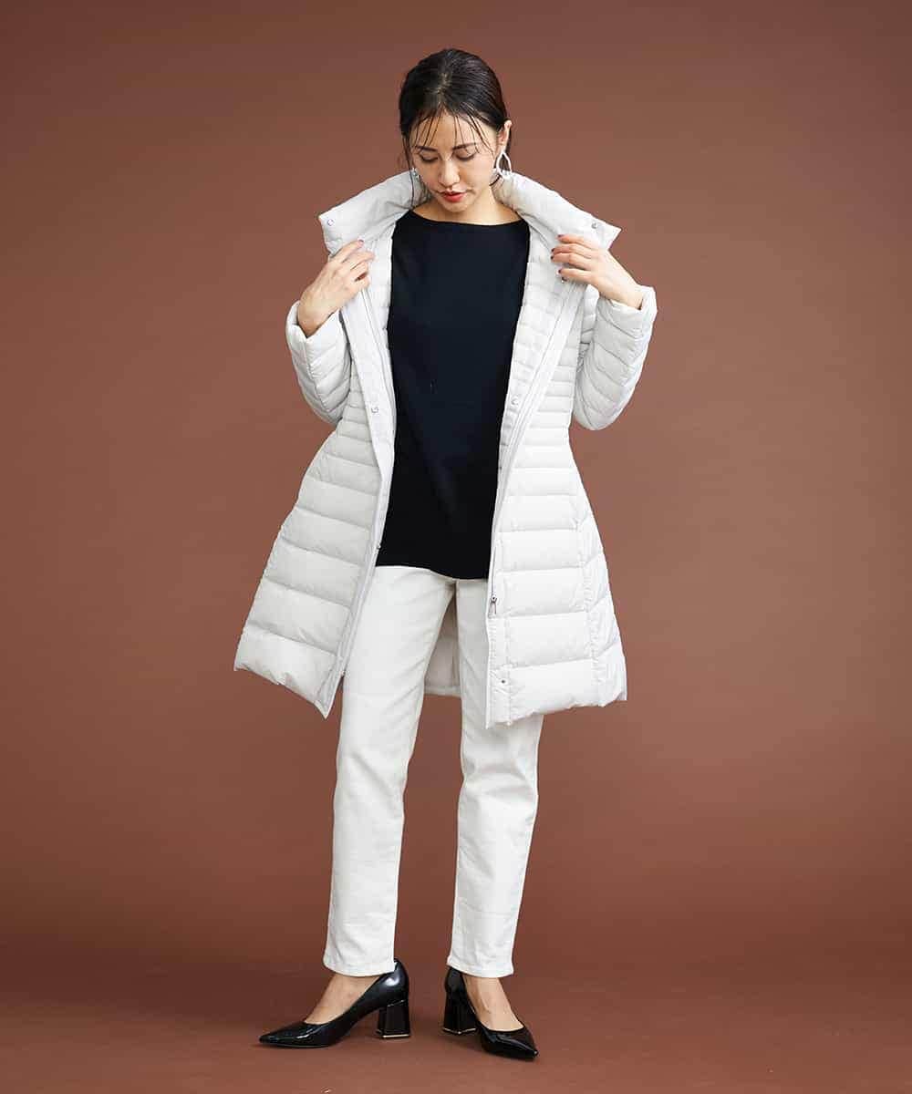 F6LAT43230 MICHEL KLEIN(小さいサイズ)(メゾン ドゥ サンク) [小さいサイズ]裏起毛ストレッチデニム（ホワイト） ホワイト(90)
