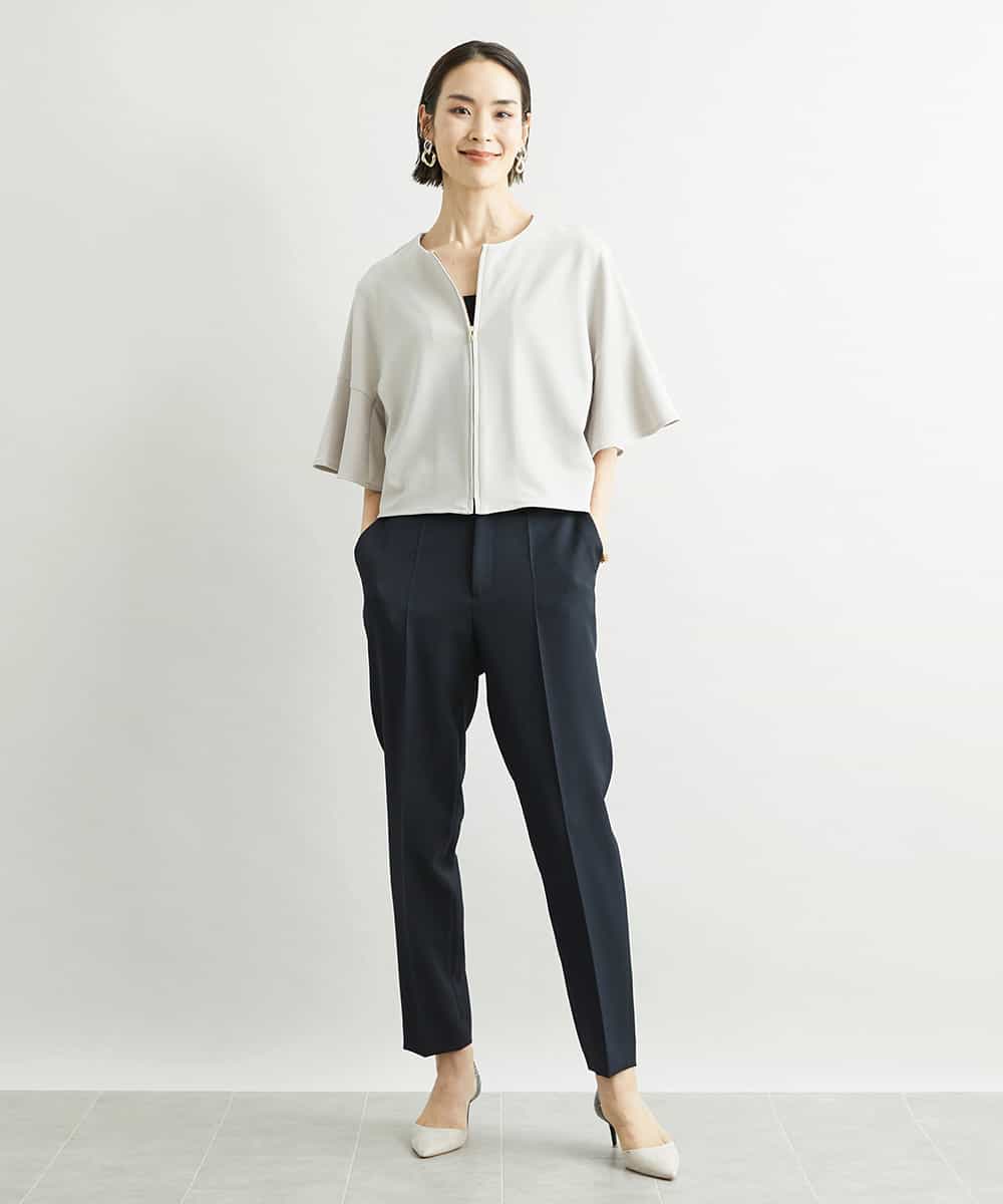 F6LAV09200 MICHEL KLEIN(小さいサイズ)(メゾン ドゥ サンク) [小さいサイズ]ストレッチテーパードパンツ(裏地なし) ブラック(94)