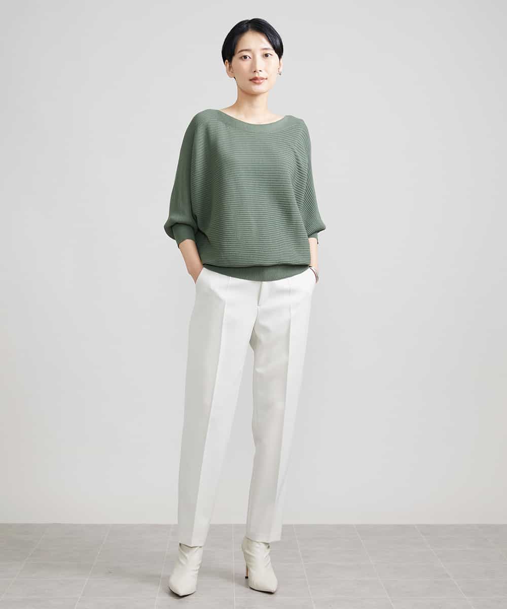 F6LAV09200 MICHEL KLEIN(小さいサイズ)(メゾン ドゥ サンク) [小さいサイズ]ストレッチテーパードパンツ(裏地なし) ブラック(94)