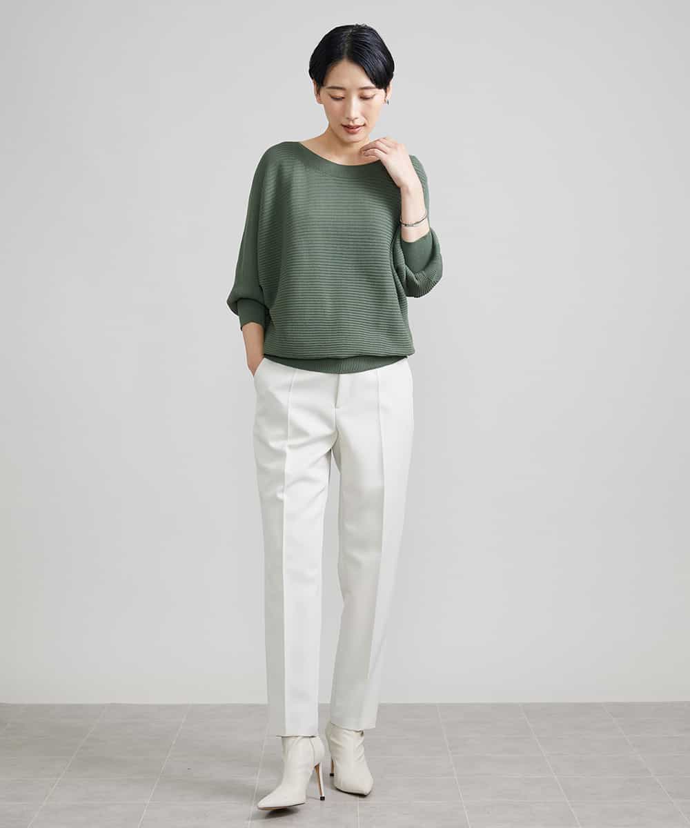 F6LAV09200 MICHEL KLEIN(小さいサイズ)(メゾン ドゥ サンク) [小さいサイズ]ストレッチテーパードパンツ(裏地なし) ブラック(94)