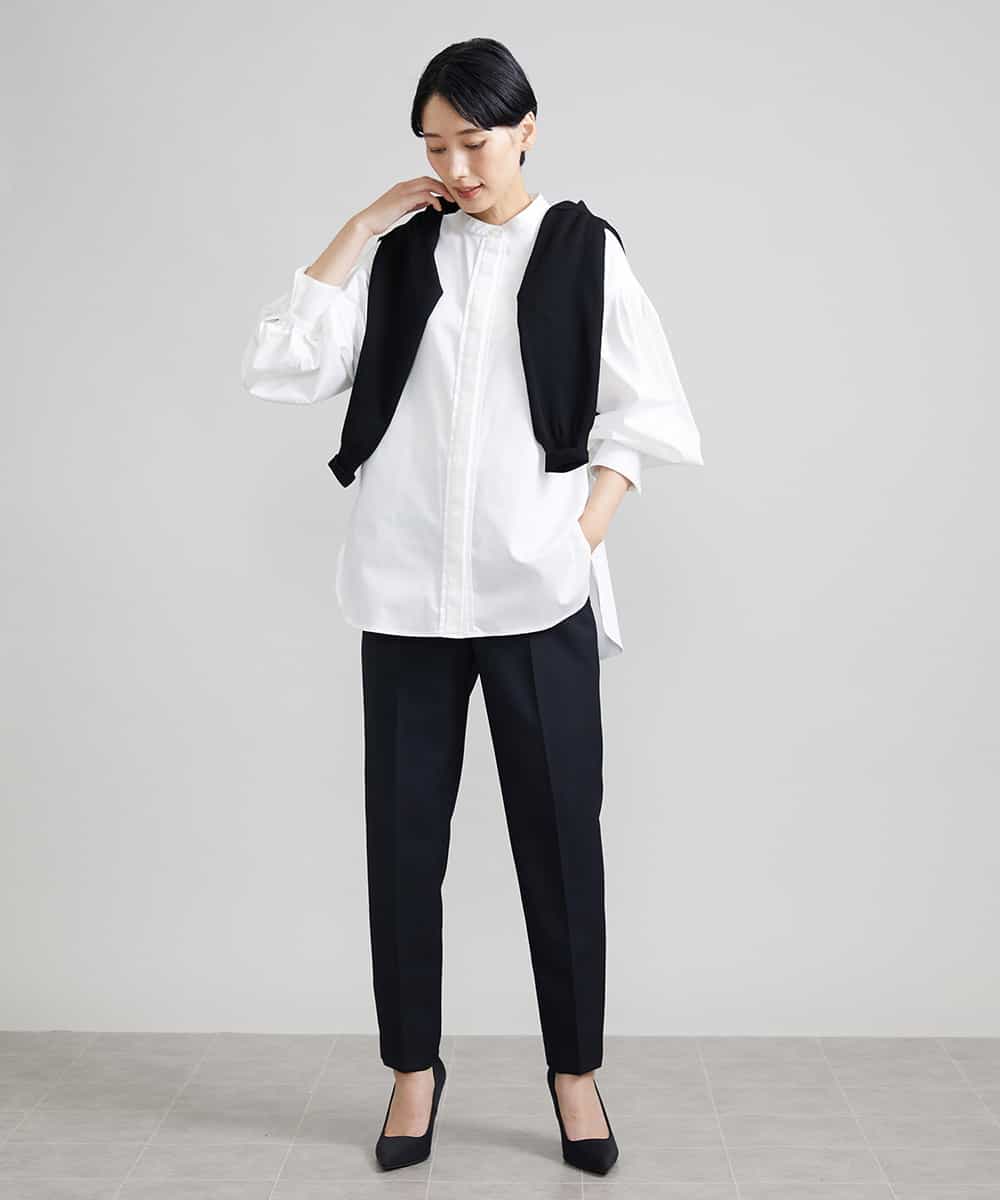 F6LAV09200 MICHEL KLEIN(小さいサイズ)(メゾン ドゥ サンク) [小さいサイズ]ストレッチテーパードパンツ(裏地なし) ブラック(94)