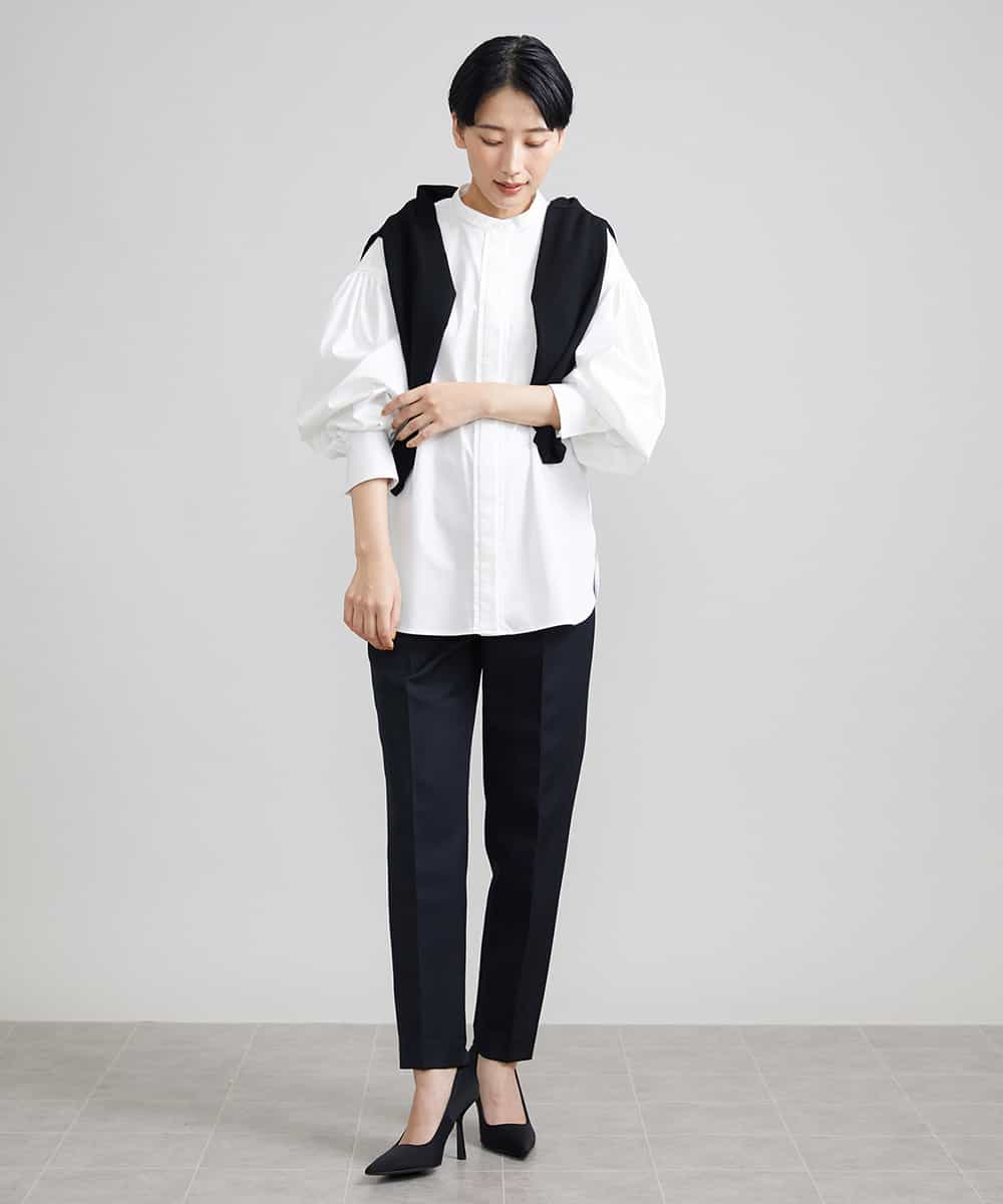 F6LAV09200 MICHEL KLEIN(小さいサイズ)(メゾン ドゥ サンク) [小さいサイズ]ストレッチテーパードパンツ(裏地なし) ブラック(94)