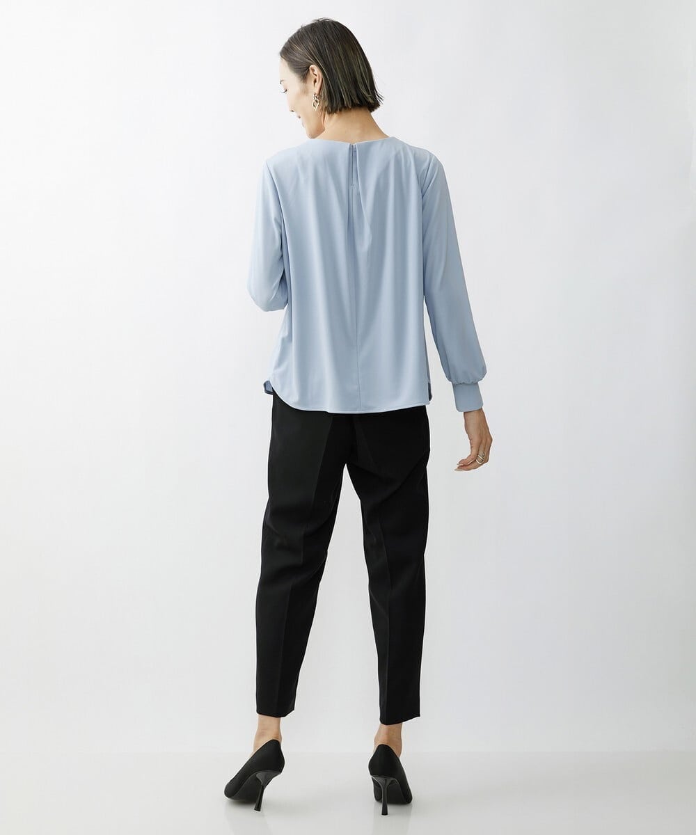 F6LAV35230 MICHEL KLEIN(小さいサイズ)(メゾン ドゥ サンク) [小さいサイズ]ストレッチツイルテーパードパンツ/セットアップ対応 ネイビー(57)