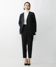 F6LAV35230 MICHEL KLEIN(小さいサイズ)(メゾン ドゥ サンク) [小さいサイズ]ストレッチツイルテーパードパンツ/セットアップ対応 ネイビー(57)