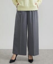 F6LAV39230 MICHEL KLEIN(小さいサイズ)(メゾン ドゥ サンク) [小さいサイズ]2WAYストレッチハイウエストバレルパンツ グレーストライプ(92)