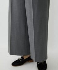 F6LAV39230 MICHEL KLEIN(小さいサイズ)(メゾン ドゥ サンク) [小さいサイズ]2WAYストレッチハイウエストバレルパンツ グレーストライプ(92)