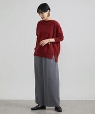 F6LAV39230 MICHEL KLEIN(小さいサイズ)(メゾン ドゥ サンク) [小さいサイズ]2WAYストレッチハイウエストバレルパンツ グレーストライプ(92)