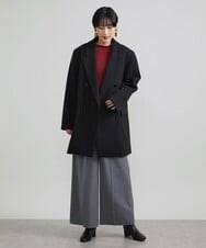F6LAV39230 MICHEL KLEIN(小さいサイズ)(メゾン ドゥ サンク) [小さいサイズ]2WAYストレッチハイウエストバレルパンツ グレーストライプ(92)