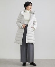 F6LAV39230 MICHEL KLEIN(小さいサイズ)(メゾン ドゥ サンク) [小さいサイズ]2WAYストレッチハイウエストバレルパンツ グレーストライプ(92)