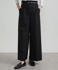 F6LAV39230 MICHEL KLEIN(小さいサイズ)(メゾン ドゥ サンク) [小さいサイズ]2WAYストレッチハイウエストバレルパンツ グレーストライプ(92)