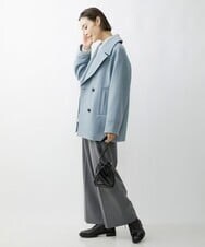 F6LAV39230 MICHEL KLEIN(小さいサイズ)(メゾン ドゥ サンク) [小さいサイズ]2WAYストレッチハイウエストバレルパンツ グレーストライプ(92)