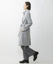 F6LAV39230 MICHEL KLEIN(小さいサイズ)(メゾン ドゥ サンク) [小さいサイズ]2WAYストレッチハイウエストバレルパンツ グレーストライプ(92)