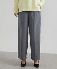 F6LAV39230 MICHEL KLEIN(小さいサイズ)(メゾン ドゥ サンク) [小さいサイズ]2WAYストレッチハイウエストバレルパンツ グレーストライプ(92)