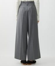 F6LAV39230 MICHEL KLEIN(小さいサイズ)(メゾン ドゥ サンク) [小さいサイズ]2WAYストレッチハイウエストバレルパンツ グレーストライプ(92)