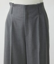 F6LAV39230 MICHEL KLEIN(小さいサイズ)(メゾン ドゥ サンク) [小さいサイズ]2WAYストレッチハイウエストバレルパンツ グレーストライプ(92)