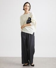 F6LAV55250 MICHEL KLEIN(小さいサイズ)(メゾン ドゥ サンク) [小さいサイズ]ドットジャカードイージーパンツ ブラック(94)