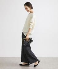 F6LAV55250 MICHEL KLEIN(小さいサイズ)(メゾン ドゥ サンク) [小さいサイズ]ドットジャカードイージーパンツ ブラック(94)