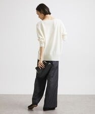 F6LAV55250 MICHEL KLEIN(小さいサイズ)(メゾン ドゥ サンク) [小さいサイズ]ドットジャカードイージーパンツ ブラック(94)