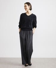 F6LAV55250 MICHEL KLEIN(小さいサイズ)(メゾン ドゥ サンク) [小さいサイズ]ドットジャカードイージーパンツ ブラック(94)