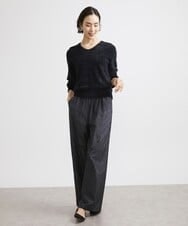 F6LAV55250 MICHEL KLEIN(小さいサイズ)(メゾン ドゥ サンク) [小さいサイズ]ドットジャカードイージーパンツ ブラック(94)