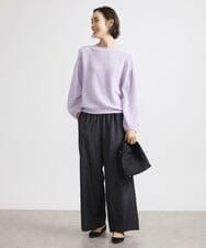 F6LAV55250 MICHEL KLEIN(小さいサイズ)(メゾン ドゥ サンク) [小さいサイズ]ドットジャカードイージーパンツ ブラック(94)