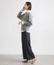 F6LAV55250 MICHEL KLEIN(小さいサイズ)(メゾン ドゥ サンク) [小さいサイズ]ドットジャカードイージーパンツ ブラック(94)