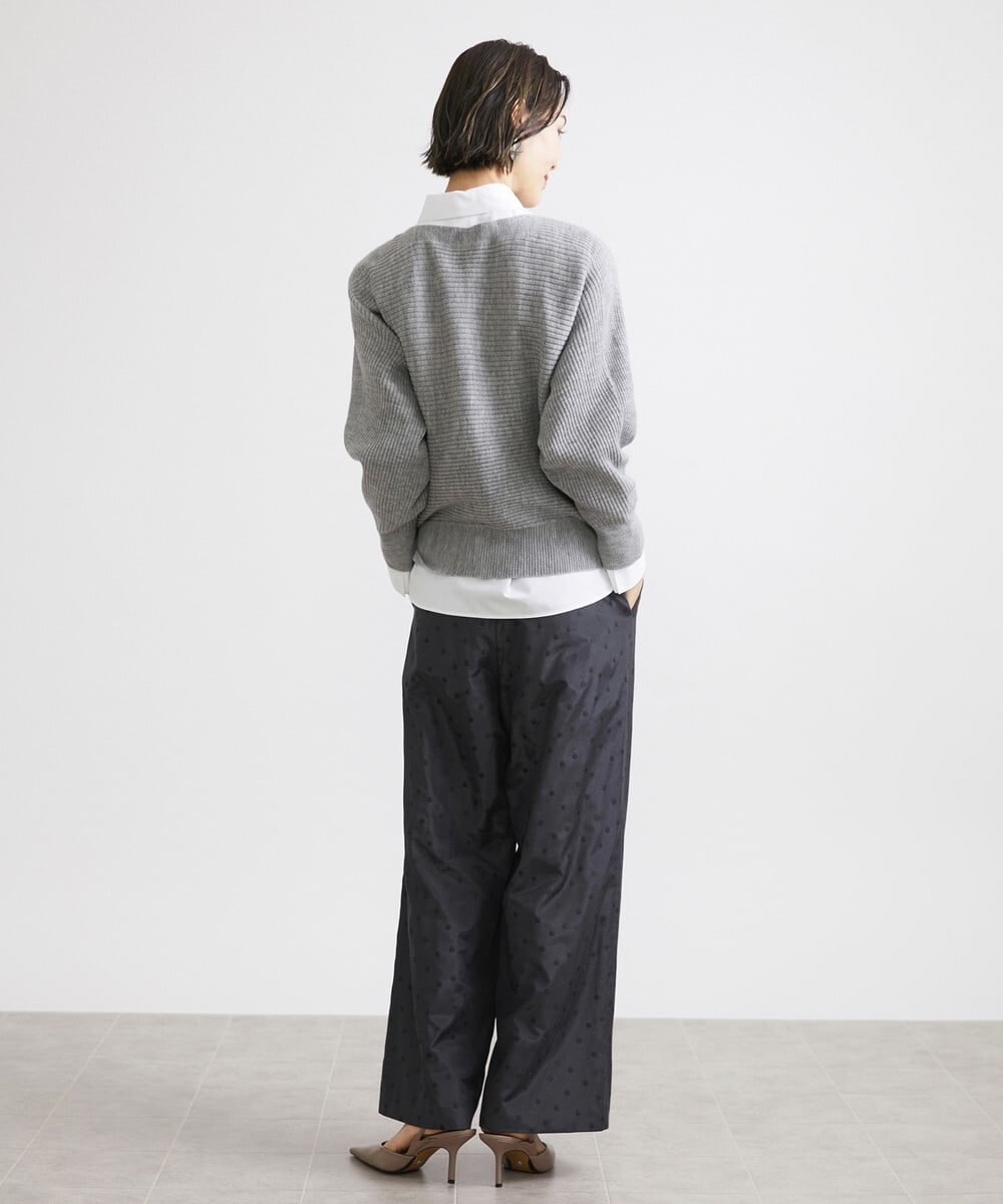F6LAV55250 MICHEL KLEIN(小さいサイズ)(メゾン ドゥ サンク) [小さいサイズ]ドットジャカードイージーパンツ ブラック(94)