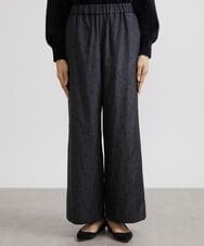 F6LAV55250 MICHEL KLEIN(小さいサイズ)(メゾン ドゥ サンク) [小さいサイズ]ドットジャカードイージーパンツ ブラック(94)