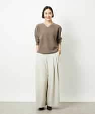 F6LBE28220 MICHEL KLEIN(小さいサイズ)(メゾン ドゥ サンク) [小さいサイズ]2タックワイドパンツ オフホワイト