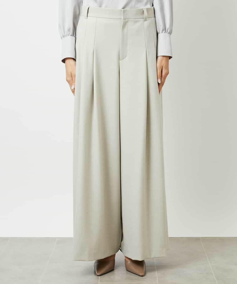 F6LBE28220 MICHEL KLEIN(小さいサイズ)(メゾン ドゥ サンク) [小さいサイズ]2タックワイドパンツ オフホワイト