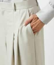 F6LBE28220 MICHEL KLEIN(小さいサイズ)(メゾン ドゥ サンク) [小さいサイズ]2タックワイドパンツ オフホワイト