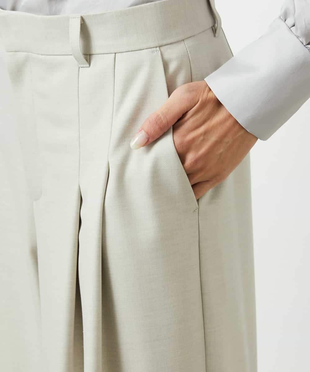 F6LBE28220 MICHEL KLEIN(小さいサイズ)(メゾン ドゥ サンク) [小さいサイズ]2タックワイドパンツ オフホワイト